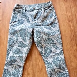 Ann Taylor Loft Straight Leg Ikat Jeans - size 6